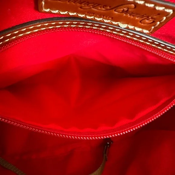 Dooney & Bourke Tan and Brown Double Zip Zip Dome Satchel - NWOT - Picture 10 of 12